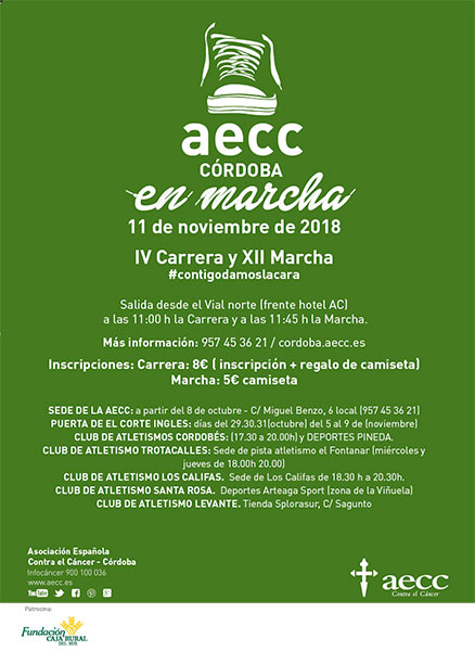 AECC Córdoba organiza la IV Carrera y XII Marcha en Córdoba con la colaboración de los clubes cordobeses